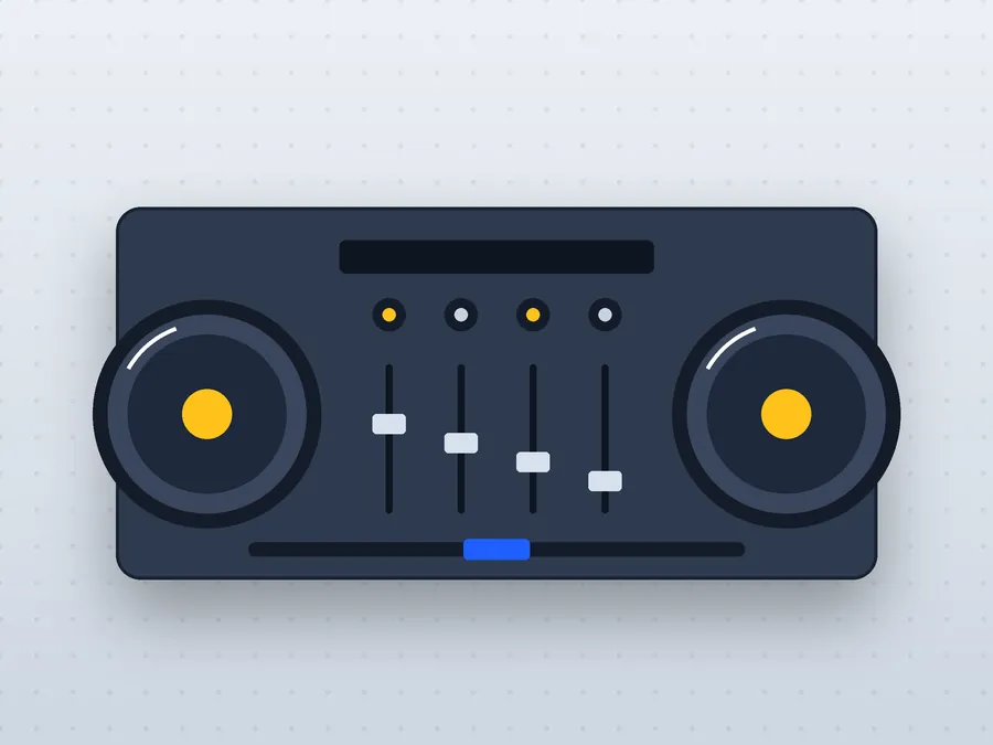 Pro DJ Controller with Laptop Stand