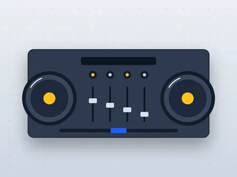 Pro DJ Controller with Laptop Stand
