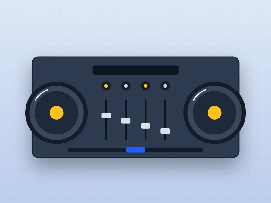 Pro DJ Controller with Laptop Stand - alternate view