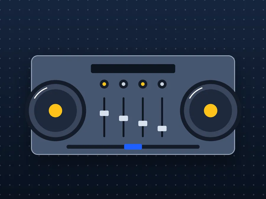 Pro DJ Controller with Laptop Stand